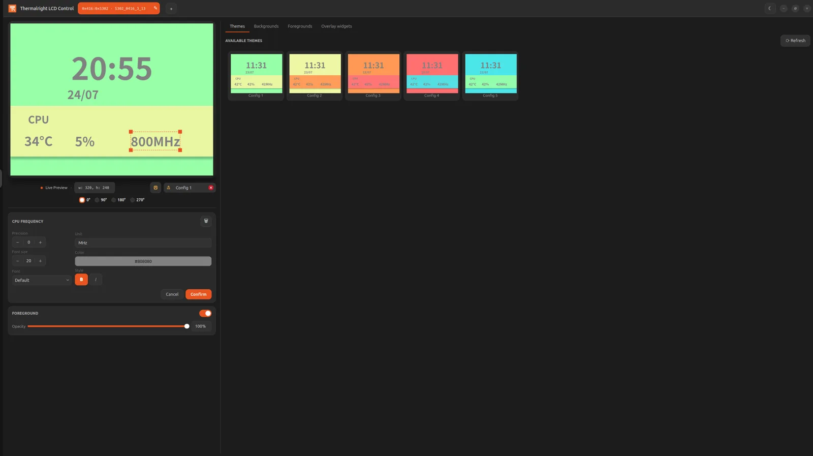 Theme presets